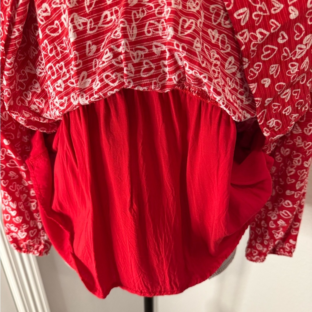 Loft Heart Cinched Sweetheart Neck Blouse - Sz 6 - Picture 5 of 7